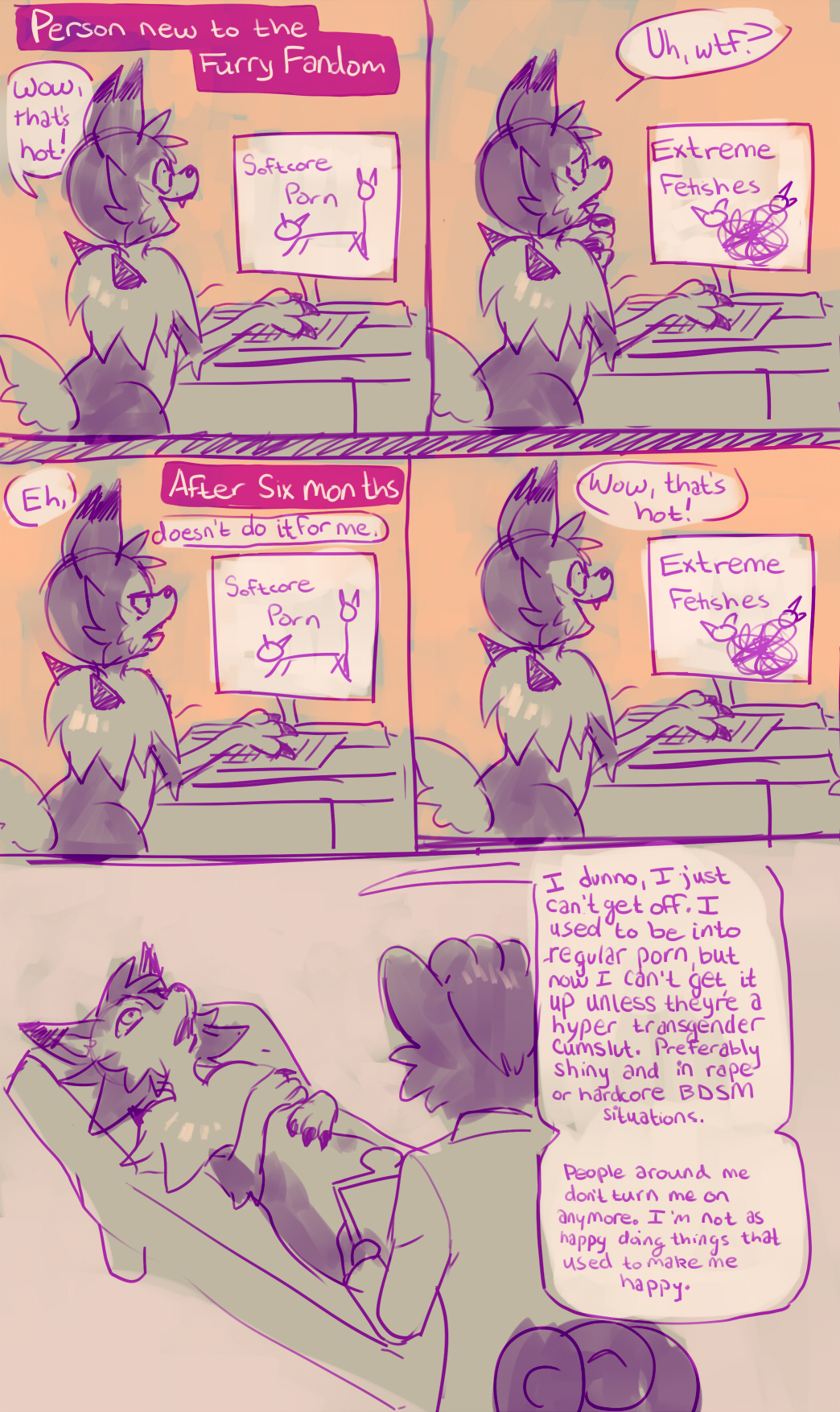 Mindes Porn Addiction by GrimArtu003c Submission Inkbunny, the Furry Art Community