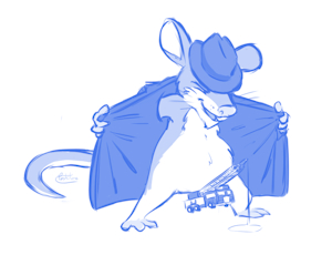 A flashing mouse by MysteryMouse