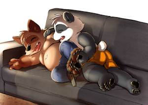 Typical Couch Tickling Scene! by Harmarist