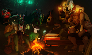 YCH - New Years Party! A Night Not To Forget! by Silveryfox