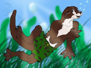 [Raffle Prize] Otterly Adorable by DarkwolfUntamed