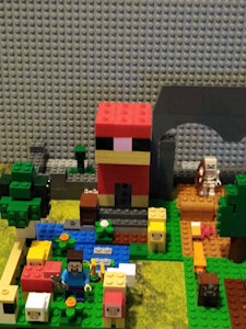 Lego Minecraft MOC WIP 2 by ManaAraxis