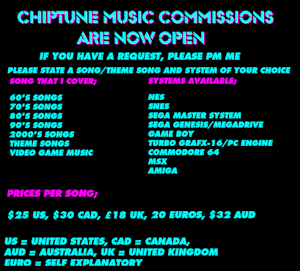Chiptune music commissions are now open by TJWolf26