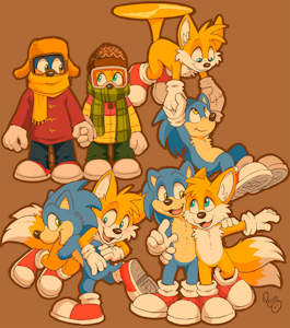 Sonic and Tails by pandapaco