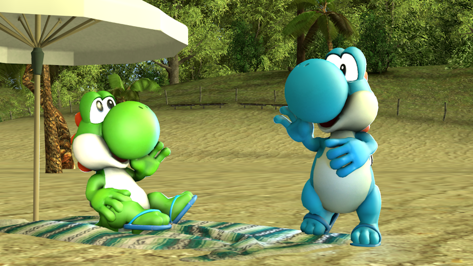 Updated barefoot Yoshi for SFM & Gmod by TribalDragon