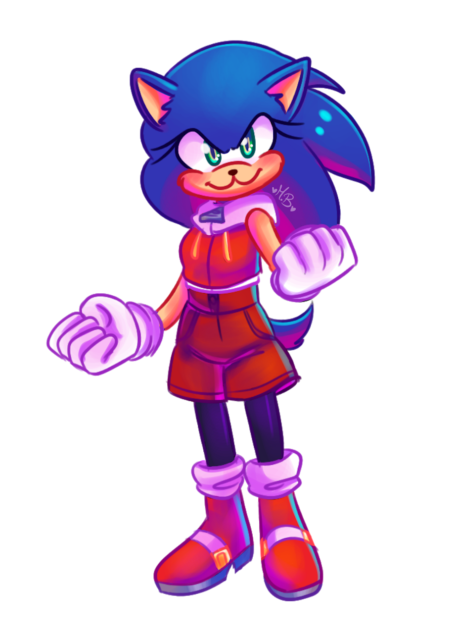 |Fanart| Sonica (Sonic genderbend) by PinkMarshmallow