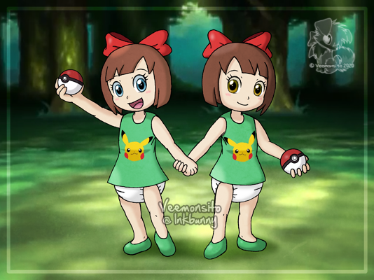 Commission Gen 2 Pokémon Twins By Veemonsito 4491