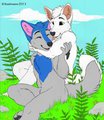 Grassy huggles :D by SilverWolf163