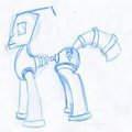 Invader Zim Irken Tallestr Pony (Sketch) by AlbinoFromAbout