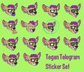 Tegan heads Telegram sticker set by reaux