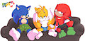 Team Sonic on a Sofa by sircharles