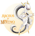 :a: Arceus/Mega Mewtwo Y fusion, Helix by Din
