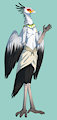 Raoussar the secretary bird. Guardian of young Harpo by titan