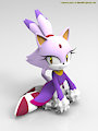 Blaze the Cat 3d by bbmbbf