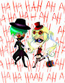 COM: Steampunk Joker and Harley by hikaruko