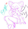 rouge doodle by alleycatwoman127