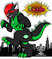 COMMISSION: Shade Kaiju Badge by TheHuntingWolf