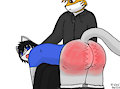 Zerø gets a spanking from kyle! (no background) by kylethefox188