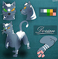 Dorian the Russian Blue Reference Sheet - OC by Hyde3291