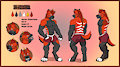 Ember Character Reference by LupineVexation