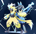 Zeraora and Lucario! by MoonShadow700