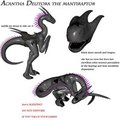 Acantha Delitora the mantiraptor by KINGandQUEENofEPIOKS