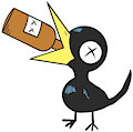 Drinky Crow by jinxblack