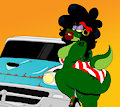 Maxine Crushing a Car by SpiketheKlown