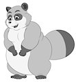 Chubby Raccoon Mum by Kanahu