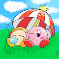 Kirby & Waddle Dee by roolloons