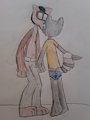 Tobias and a Messy Bandit Kiss (Markthecartoonwolf)
