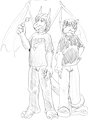 Tannim and Gorechild just Hanging Out - 2000 by tannim