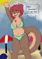 Juniper at the Beach (Redraw) by AetherOuranos
