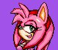 Amy in Rouge Outfit Pixel Art