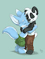 Fluffy Hug by pandapaco