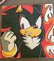 Sonic/Shadow painting auction by AngelofHapiness