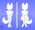Furry Restroom Signs (Potty dancing) by TheCunningHusky