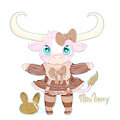 Mooberry the Longhorn Cow