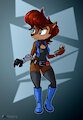 Sally Cyberpunk by alhedgehog
