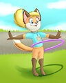 Hula-hoop foxie girl by ConejoBlanco