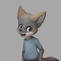 Little gray fox by Bunnypaint