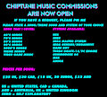 Chiptune music commissions are now open