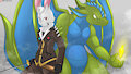 [Commission] Rabbit & Dragon