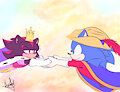 Sonic the Musketeer and Princess Shadow by Kermont