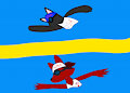 Ninjara vs Coco - Tokyo Olympics 2020 Swimming by MegaManstitch87