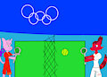 Tokyo Olympics 2020 Tennis - China vs Ninjara by MegaManstitch87