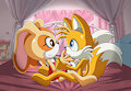 Cream & Tails In Bed by sonictopfan