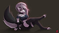Loona sitting on the ground by Harkrun