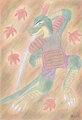 Dinosaur Knight Autumn Maple