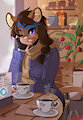 Commission - Coffee date by LazySnout